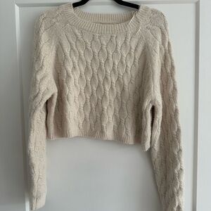 Jessica Simpson Cream Cable Knit Sweater